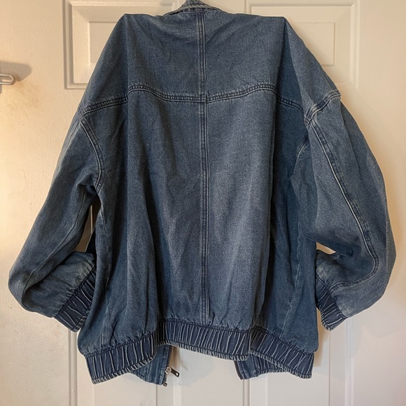 VINTAGE DAZY DENIM BOMBER JACKET - Picture 10 of 11